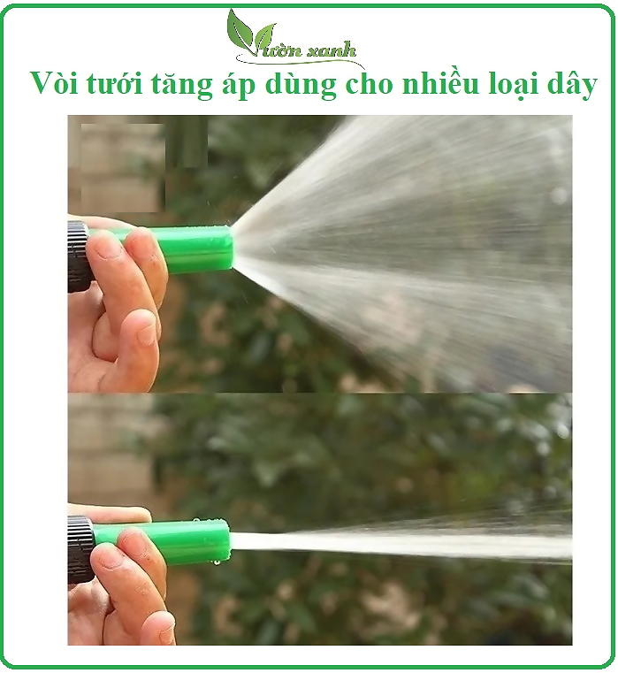 Vòi tưới cây tăng áp SUWA nhiều chế độ tưới lan, tưới vườn cây, rửa xe... (xanh)